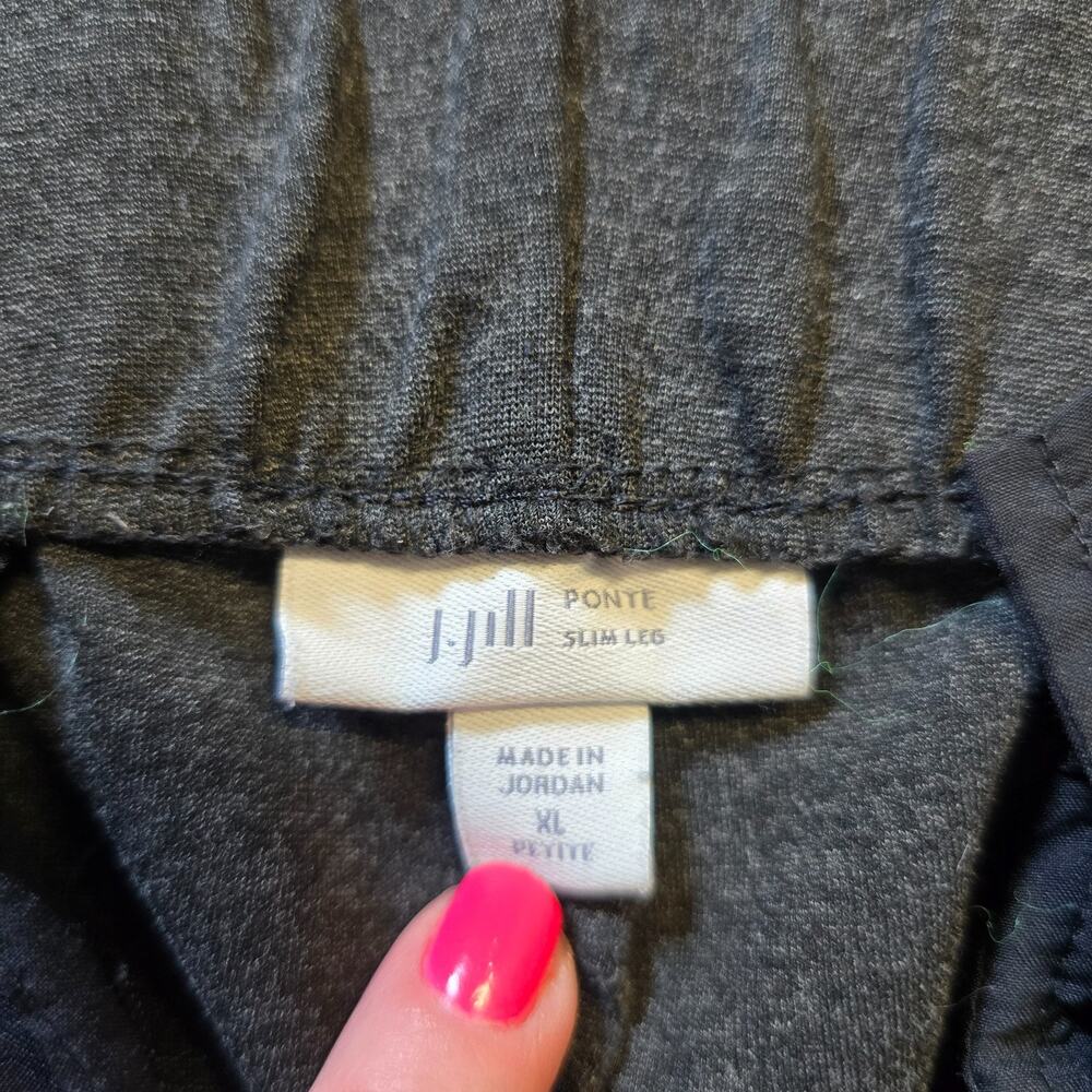 J Jill Pants Womens Size XL Petite Gray Ponte Slim Leg Pull On Stretch Casual - Picture 4 of 10